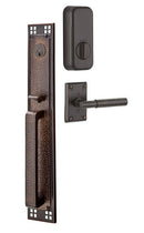 Emtek Single Cylinder Arts & Crafts Full Length Handleset EMPowered Motorized Smart Lock Upgrade With Octagon Knob