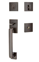 Emtek Baden Brass Tubular Entry set with Merrimack Lever