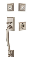 Emtek Franklin Brass Tubular Entry set with Helios Lever