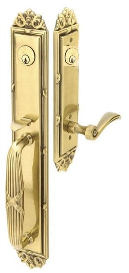 Emtek Imperial Brass Tubular Entry set with Verve Knob