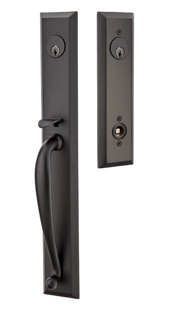 Emtek Jefferson Brass Tubular Entry set with Hercules Lever