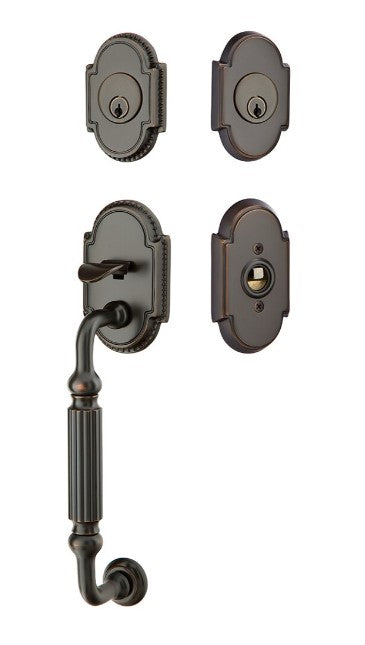 Emtek Knoxville Brass Tubular Entry set with Spoke Knob