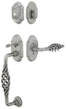 Emtek Wrought Steel Sectional Lafayette Grip Tubular Handleset with Lafayette lever
