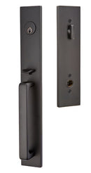 Emtek Lausanne Brass Tubular Entry set with Select Conical Knurled Knob