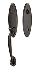 Emtek Marietta Brass Tubular Entry set with Myles Lever