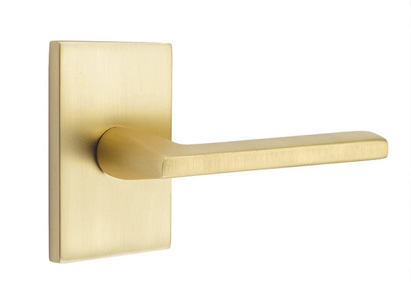 Emtek Helios Lever Concealed Screws with Modern Rectangular Rosette