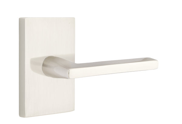 Emtek Helios Lever Concealed Screws with Modern Rectangular Rosette