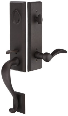 Emtek Rectangular Monolithic Tubular Handleset with Egg Knob