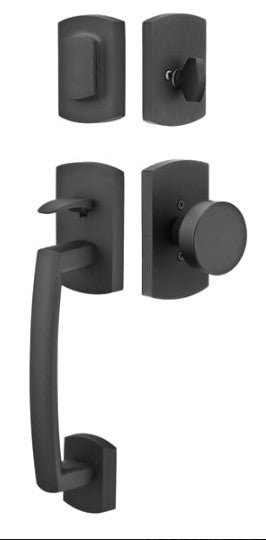 Emtek Ridgemont Tubular Handleset with Durango Lever