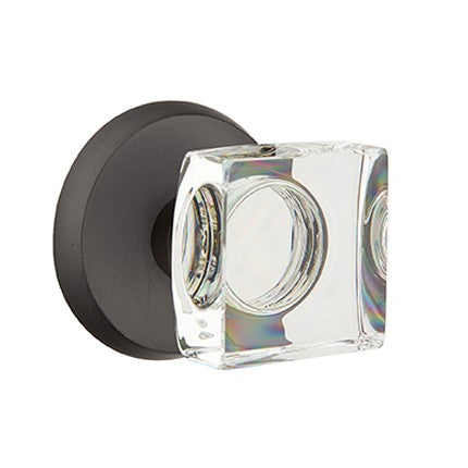 Emtek Modern Square Glass Knob with