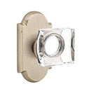 Emtek Modern Square Glass Knob Concealed Screws with