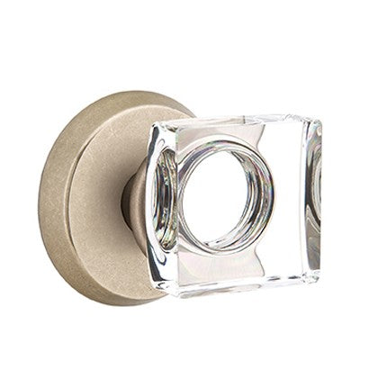 Emtek Modern Square Glass Knob with