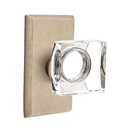 Emtek Modern Square Glass Knob with