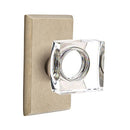 Emtek Modern Square Glass Knob Concealed Screws with