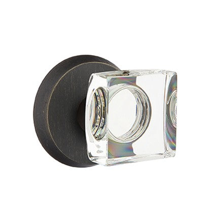 Emtek Modern Square Glass Knob with