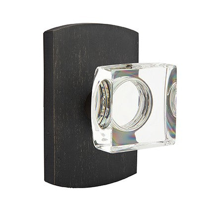 Emtek Modern Square Glass Knob with