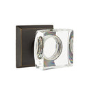 Emtek Modern Square Glass Knob Concealed Screws with