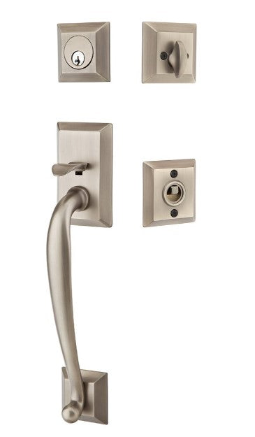 Emtek Franklin Brass Tubular Entry set with Helios Lever