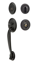 Emtek Saratoga Brass Tubular Entry set with Select Conical Knurled Knob