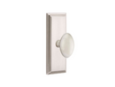 Emtek Egg Knob Concealed Screws With 7” Wilshire SidePlate