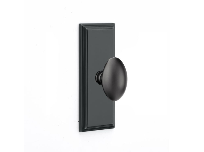 Emtek Egg Knob Concealed Screws With 7” Wilshire SidePlate