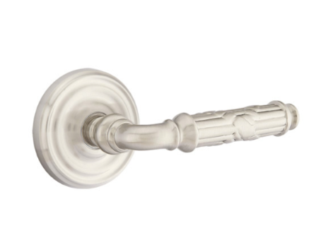 Emtek Ribbon & Reed Lever Concealed Screws with Regular Rosette