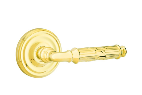 Emtek Ribbon & Reed Lever Concealed Screws with Regular Rosette