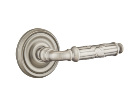 Emtek Ribbon & Reed Lever Concealed Screws with Regular Rosette