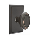 Emtek Beaded Egg Knob Concealed Screws With Rectangular Rosette