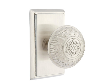 Emtek Lancaster Knob Concealed Screws With Rectangular Rosette