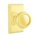 Emtek Rope Knob  Concealed Screws With Rectangular Rosette