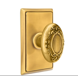 Emtek Victoria Knob Concealed Screws With Rectangular Rosette