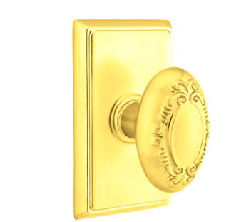 Emtek Victoria Knob Concealed Screws With Rectangular Rosette