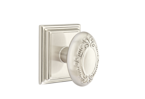 Emtek Victoria Knob Concealed Screws With Wilshire Rosette