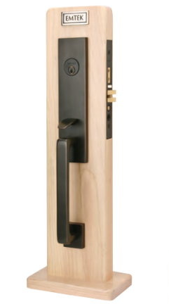 Emtek F20 Function Lugano Mortise Handleset with Providence Glass Knob