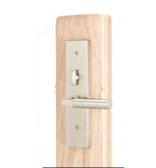 Emtek F20 Function Lugano Mortise Handleset with Georgetown Glass Knob