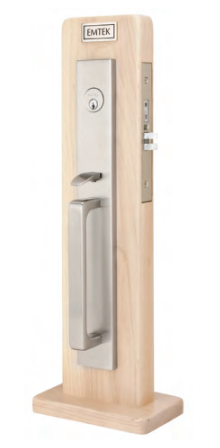 Emtek F13 Function Lugano Mortise Handleset with Cortina Lever