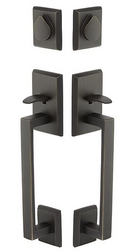 Emtek Grip by Grip Rustic Modern Rectangular Sectional Tubular Entry Handleset