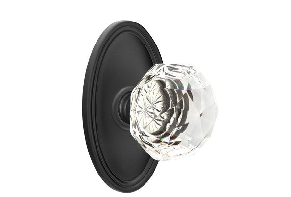 Emtek Diamond Knob With Oval Rosette