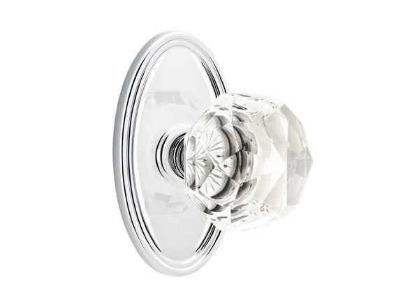 Emtek Diamond Knob With Oval Rosette