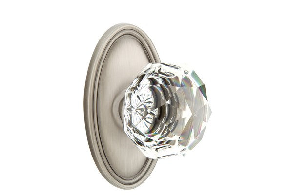 Emtek Diamond Knob Concealed Screws With Oval Rosette