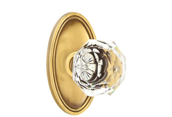 Emtek Diamond Knob With Oval Rosette