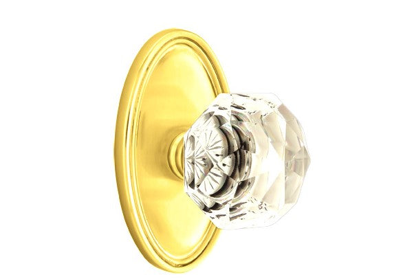 Emtek Diamond Knob With Oval Rosette