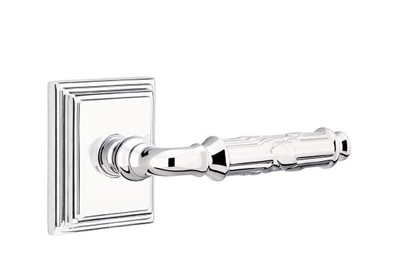 Emtek Ribbon & Reed Lever Concealed Screws with Wilshire Rosette