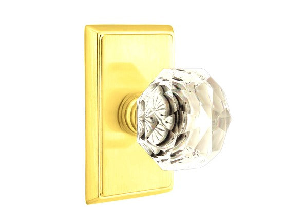 Emtek Diamond Knob Concealed Screws With Rectangular Rosette