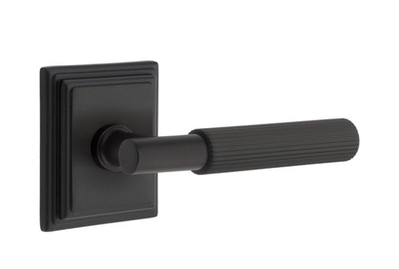 Emtek Select T-BAR Straight Knurled Lever Concealed Screws with Wilshire Rosette