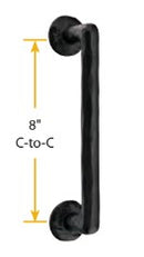 Emtek Sandcast Bronze Rod Bronze 8" Pull