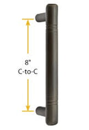 Emtek Sandcast Bronze Nunez Bronze 8" Pull