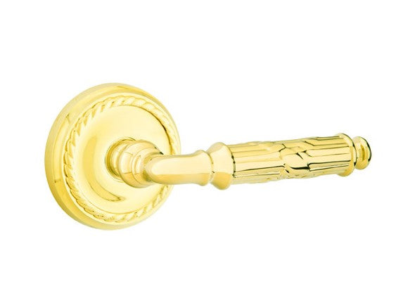 Emtek Ribbon & Reed Lever Concealed Screws with Rope Rosette