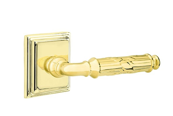 Emtek Ribbon & Reed Lever Concealed Screws with Wilshire Rosette